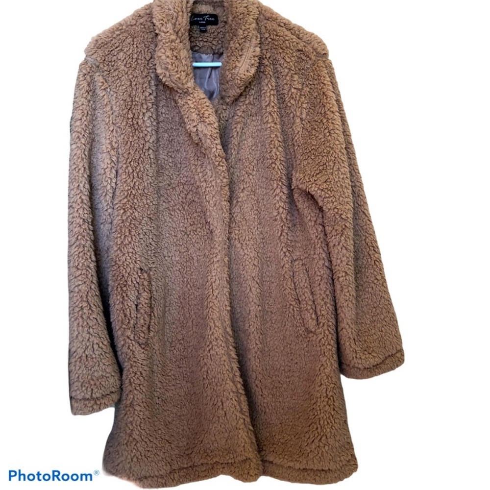 Love Tree Teddy Carmel Mid Length Coat